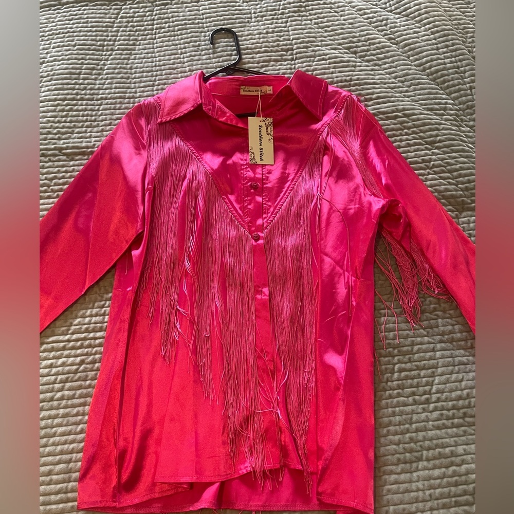 Adorable western rodeo button down